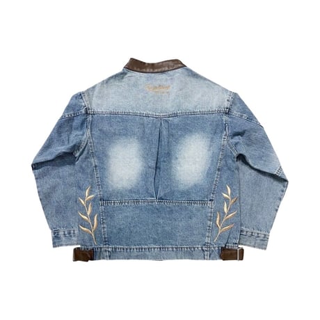 CHILLIN’ Single Riders Jacket (Blue/Brown)｜チリン シングル ライダース ジャケット（ブルー／ブラウン）