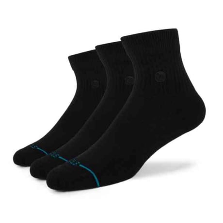 STANCE ICON QUARTER 3PACK (BLACK)｜スタンス アイコン クォーター 3PACK（ブラック)