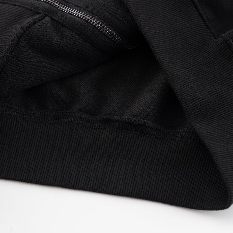 SUPPLIER Faux Fur Cross Zip Hoodie (BLACK) | サプ