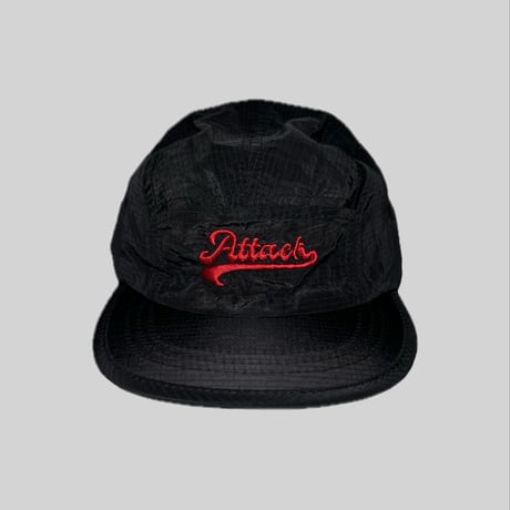 ATTACK ORIGINAL “Attack Sports” Nylon Rip-stop Cap (Black)｜アタックオリジナル アタックスポーツ　ナイロンリップストップ キャップ（ブラック）