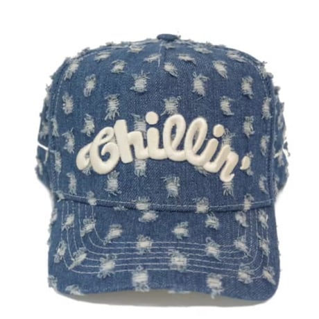 CHILLIN’ Crash Denim Cap (Blue)｜チリン クラッシュデニムキャップ（ブルー）