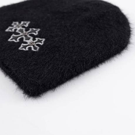 SUPPLIER Triple Cross Shaggy Knit Beanie (Black)｜サプライヤー トリプル クロス シャギー ニット ビーニー（ブラック）