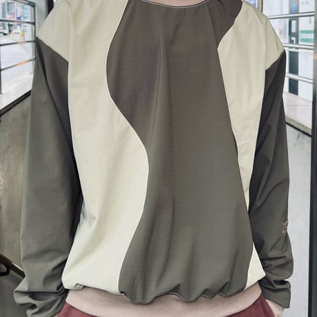 JOHN SOFIA Earth Wave Crewneck (Army2/6)｜ジョンソフィア アースウェーブ クルーネック（アーミー2/6）
