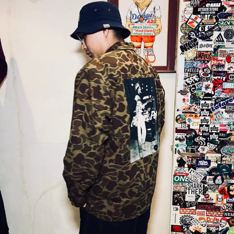 BOB MARLEY × POT MEETS POP ARMY JACKET (DUCK HUNTER CAMO)｜ボブ・マーリー × ポットミーツポップ アーミージャケット (ダックハンターカモ)