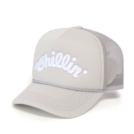 CHILLIN’ Logo 5panel Mesh Cap (Gray)｜チリン ロゴ 5パネルメッシュキャップ（グレー）