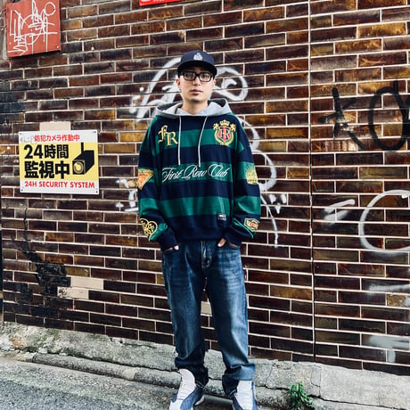 FIRST ROW STATE OF MIND CLUB SCRIPT HOODIE (GREEN) | ファーストロウ ステートオブマインド クラブスクリプト フーディー（グリーン）