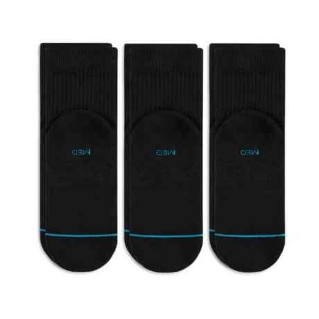 STANCE ICON QUARTER 3PACK (BLACK)｜スタンス アイコン クォーター 3PACK（ブラック)