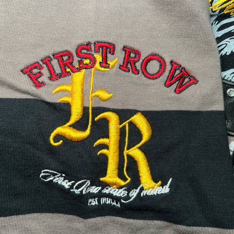 FIRST ROW FIRST ROW CLUB STUDDED CREST HOODIE (GRAY) | ファースト ロウ ファースト ロウ クラブ スタデッド クレスト フーディー（グレー）