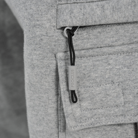 PRO CLUB Heavyweight Basic Open Leg Cargo Sweatpant (HGY)｜プロクラブ ヘビーウェイト カーゴ スウェットパンツ（ヘザーグレー）