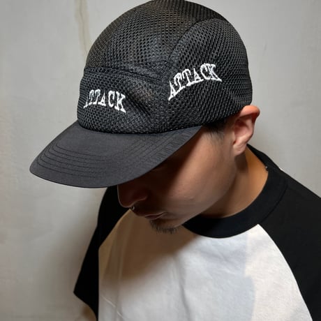 ATTACK ORIGINAL All-Mesh Camp Cap (Black)｜アタック オリジナル オールメッシュ キャンプ キャップ（ブラック）