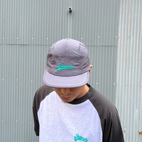ATTACK ORIGINAL “Attack Sports” Nylon Rip-stop Cap (Gray)｜アタックオリジナル アタックスポーツ　ナイロンリップストップ キャップ（グレー）
