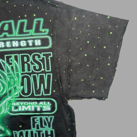 FIRST ROW ABOVE ALL THINGS NOCTURNAL FLIGHT CROPPED TEE (Black)｜ファーストロウ アバブ オール フライト クロップド ティー（ブラック）