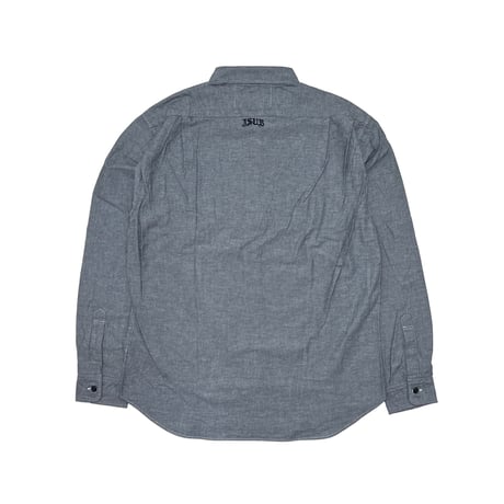 JOHN SOFIA “Staff Uniform” LS Chambray Shirt (BLACK) | ジョンソフィア スタッフユニフォーム ロングスリーブ シャンブレーシャツ（ブラック）