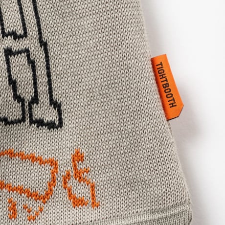 TIGHTBOOTH ACID LOGO BEANIE (Gray)｜タイトブース アシッド ロゴ ビーニー（グレー）