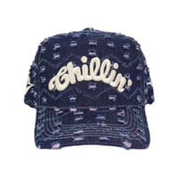 CHILLIN’ Crash Denim Cap (Navy)｜チリン クラッシュデニムキャップ（ネイビー）