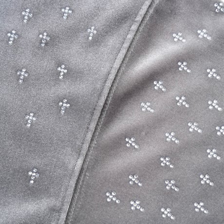 SUPPLIER Micro Cross Rhinestone Velour Zip Hoodie (Gray)｜サプライヤー マイクロ クロス ラインストーンベロアジップフーディー（グレー）