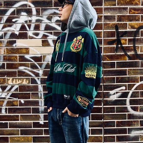 FIRST ROW STATE OF MIND CLUB SCRIPT HOODIE (GREEN) | ファーストロウ ステートオブマインド クラブスクリプト フーディー（グリーン）