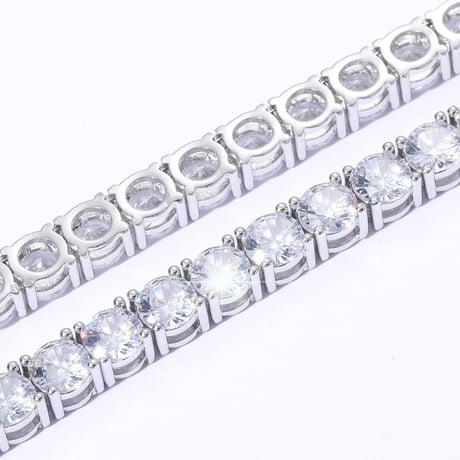 $ole only CZ Diamond 4mm Tennis Chain Necklace (Silver18”22”)｜ソールオンリー CZダイヤモンド 4mmテニスチェーンネックレス