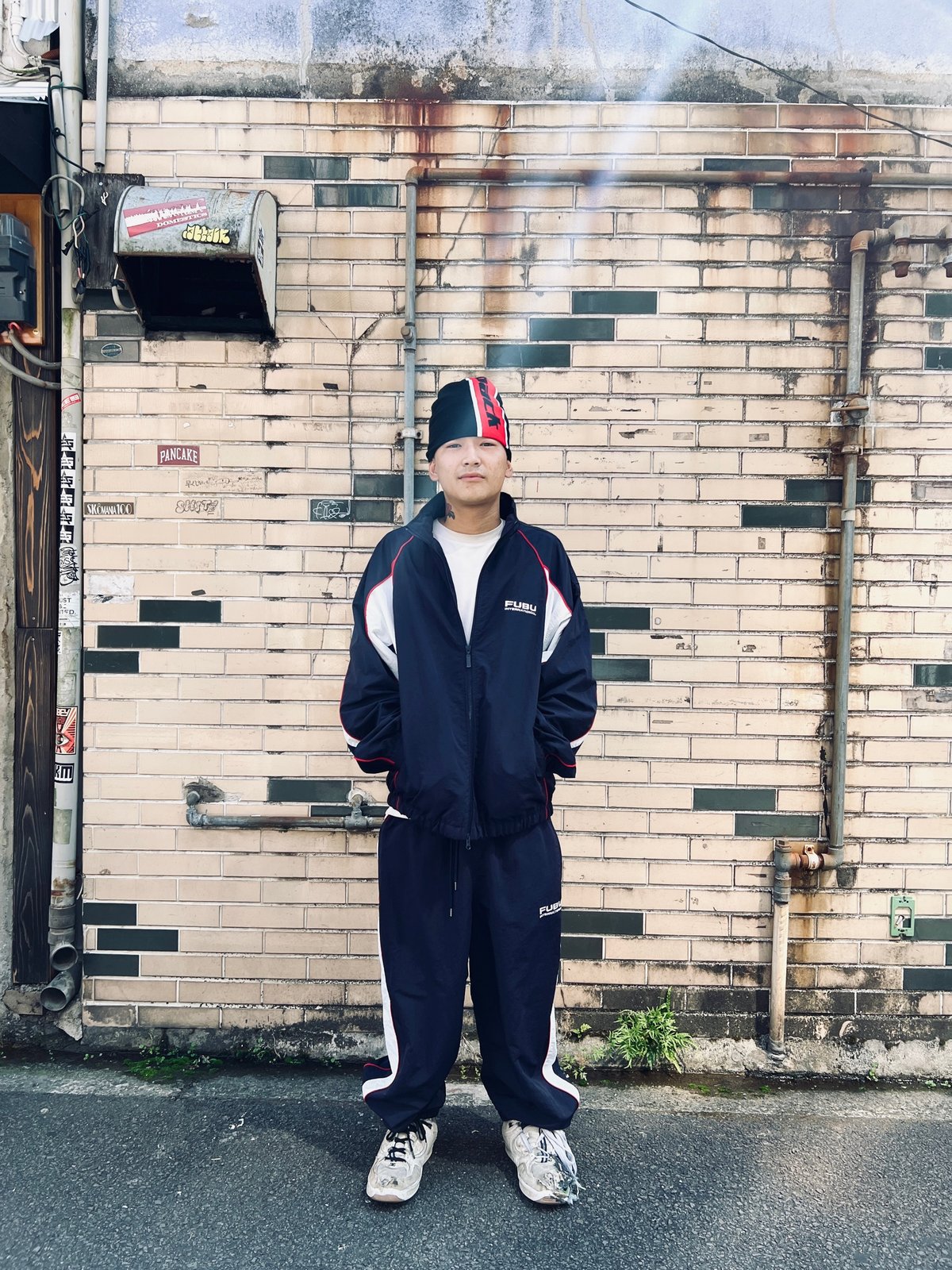 FUBU TRACK JACKET & PANTS “SET-UP” (NAVY)｜フブ トラ