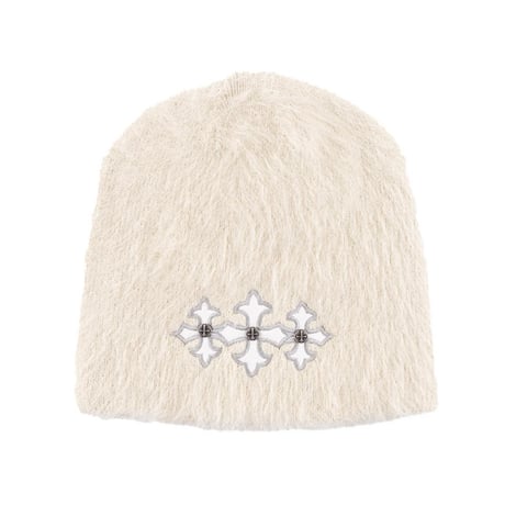 SUPPLIER Triple Cross Shaggy Knit Beanie (Beige)｜サプライヤー トリプル クロス シャギー ニット ビーニー（ベージュ）
