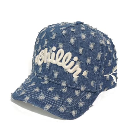 CHILLIN’ Crash Denim Cap (Blue)｜チリン クラッシュデニムキャップ（ブルー）