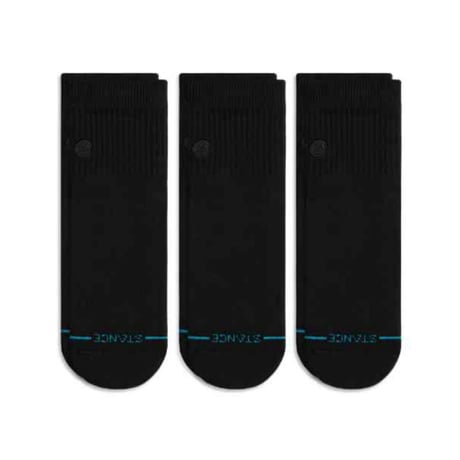 STANCE ICON QUARTER 3PACK (BLACK)｜スタンス アイコン クォーター 3PACK（ブラック)