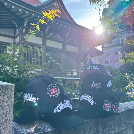 CHILLIN' 5panel Cap Japan 3rd (Black / Pink) | チリン ファイブパネル キャップ ジャパン サード（ブラック / ピンク）
