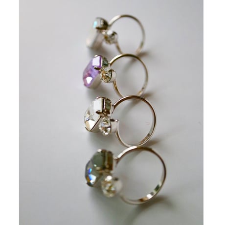 cubic mini ring(シルバーベース)