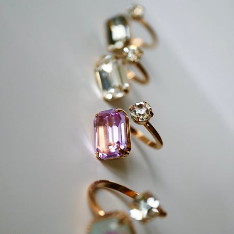 cubic mini ring(ゴールドベース)
