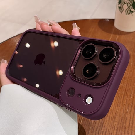 ライトブルー/ダックチェリー iPhone18Pro/18ProMaxケース 背面クリア ソフトフレーム iPhone17Pro/16ケース 耐衝撃[M6711]