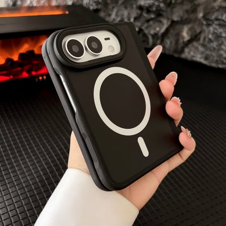 iPhone Duo専用ケース フルカバーケース お得な4点セット Magsafe対応 耐衝撃 ヒンジ保護 マット加工  強化ガラスフィルム付 耐衝撃 高品質[M6827]