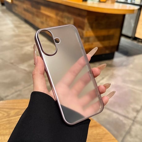 ラベンダー/ミストブルー/セージ iPhone17ケース マット仕上げ 極薄 軽量 メタリック すりガラス調 耐衝撃 [M6730]