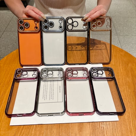 【iPhone18Pro対応】ジュエリーデコ iPhone17/16Pro/14/15proケース  キラキラ オシャレ綺麗アイフォン13/12proカバー  カメラレンズフィルム付き [M1537]