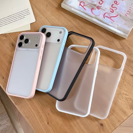 シンプル風 iPhone17/17Proケース 指紋防止 iPhone16Pro/15pro/14ProMaxケース 軽量薄型[M6574]