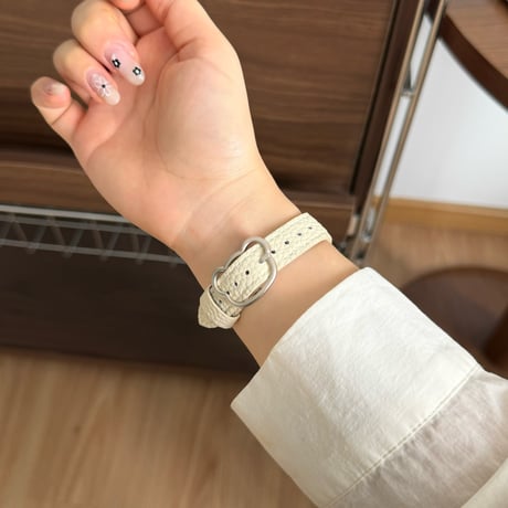 メタル熊ちゃん留め具  AppleWatchバンド レザー製 AppleWatchベルト Series 11/10/9/8 SE3/2  Ultra3/2/1 高級感高品質[M6637]