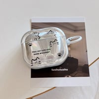 Airpods 5ケース オーロラ 猫柄 Airpodspro3/2/カバー 大人可愛い Airpods4/3  カラビナ付き かわいい[M6844]