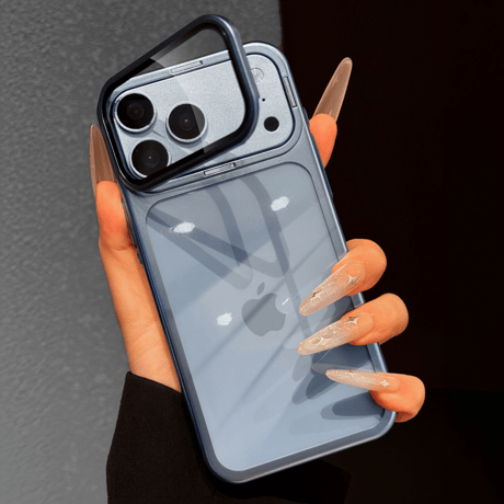 カメラカバースタンド一体 iPhone18ProMax/17Proケース 高透明メタル iPhone17/16Proカバー 黄ばまない 全体保護 [M5717]