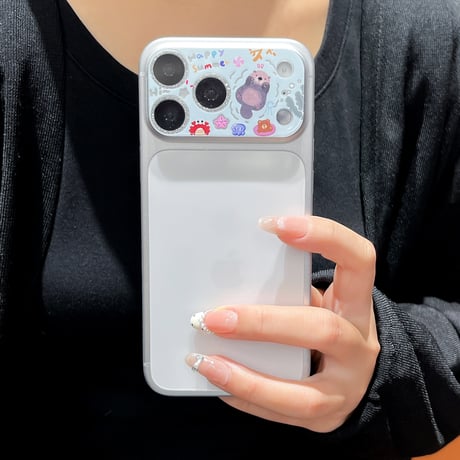 可愛い動物柄 カメラカバー  iPhone18Pro/18promax iPhone17pro/17ProMax ガラスレンズフィルム  傷から保護  [M6622]
