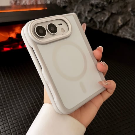 iPhone Duo専用ケース フルカバーケース お得な4点セット Magsafe対応 耐衝撃 ヒンジ保護 マット加工  強化ガラスフィルム付 耐衝撃 高品質[M6827]