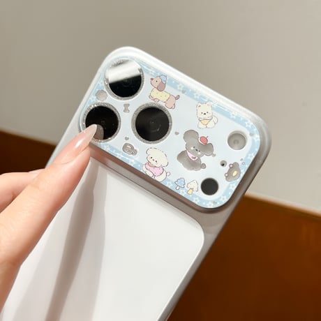 可愛い動物柄 カメラカバー  iPhone18Pro/18promax iPhone17pro/17ProMax ガラスレンズフィルム  傷から保護  [M6617]