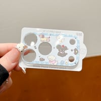 可愛い動物柄 カメラカバー  iPhone18Pro/18promax iPhone17pro/17ProMax ガラスレンズフィルム  傷から保護  [M6617]