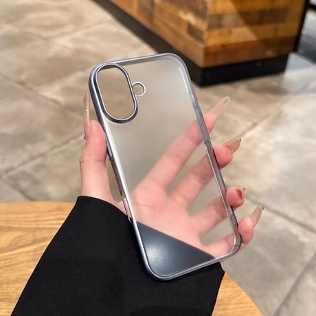 ラベンダー/ミストブルー/セージ iPhone17ケース マット仕上げ 極薄 軽量 メタリック すりガラス調 耐衝撃 [M6730]