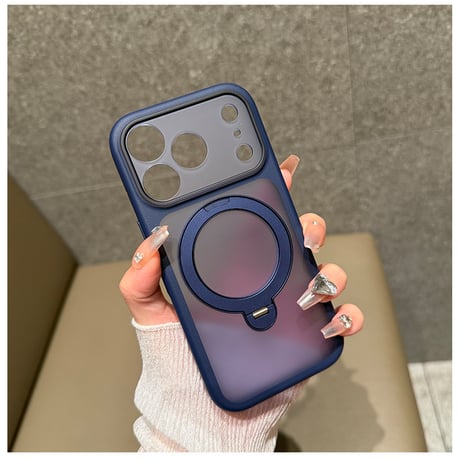 指紋防止黄ばまない iPhone17ProMax/17ケース MagSafe対応 360度回転リングスタンド iPhone17Pro/Airカバー 耐衝撃 高品質 [M6571]
