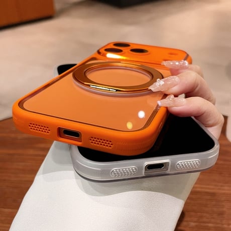 iPhone18Pro/18ProMaxケース 高品質多機能 MagSafeリングスタンド iPhone17pro/16promax/15/14カバー 滑り止め加工 黄ばまない[M6699]