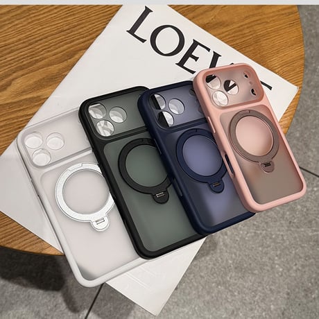 指紋防止黄ばまない iPhone17ProMax/17ケース MagSafe対応 360度回転リングスタンド iPhone17Pro/Airカバー 耐衝撃 高品質 [M6571]