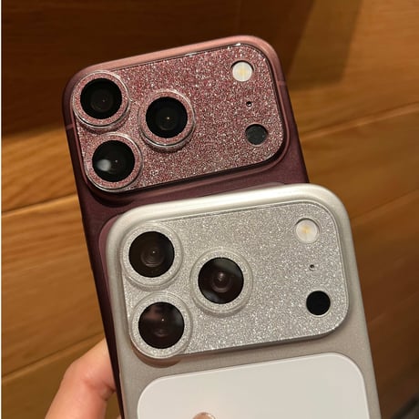 iPhone18Pro/18ProMax キラキラカメラ保護カバー iPhone17ProMax/17Pro ラメ入り レンズ保護フイルム  高品質 耐久性耐衝撃 [M6731]