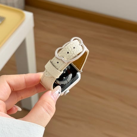 メタル熊ちゃん留め具  AppleWatchバンド レザー製 AppleWatchベルト Series 11/10/9/8 SE3/2  Ultra3/2/1 高級感高品質[M6637]