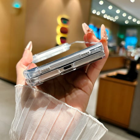 iPhone Duo専用ケース ミラー付き 四隅耐衝撃 カメラ周り保護 艶感 傷防止 メイク直しに便利[M6810]