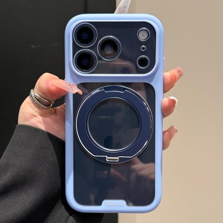iPhone18Pro/18ProMaxケース  滑り止め加工 カメラコントロール保護カバー付 MagSafeリングスタンド 耐衝撃 [M6750]