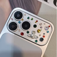 カラーダイヤ カメラ保護カバー 人気 iPhon18ProMax/18Pro/17/17Pro 可愛い ハンドメイド おしゃれ [M6671]